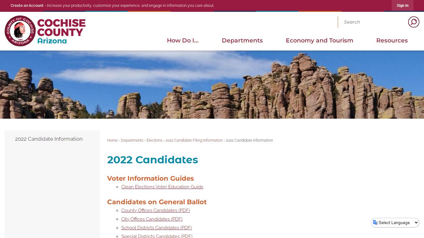 2022 Candidates | Cochise County, AZ - Arizona